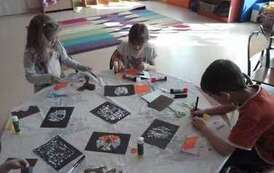 Uczniowie w trakcie tworzenia prac plastycznych (28)