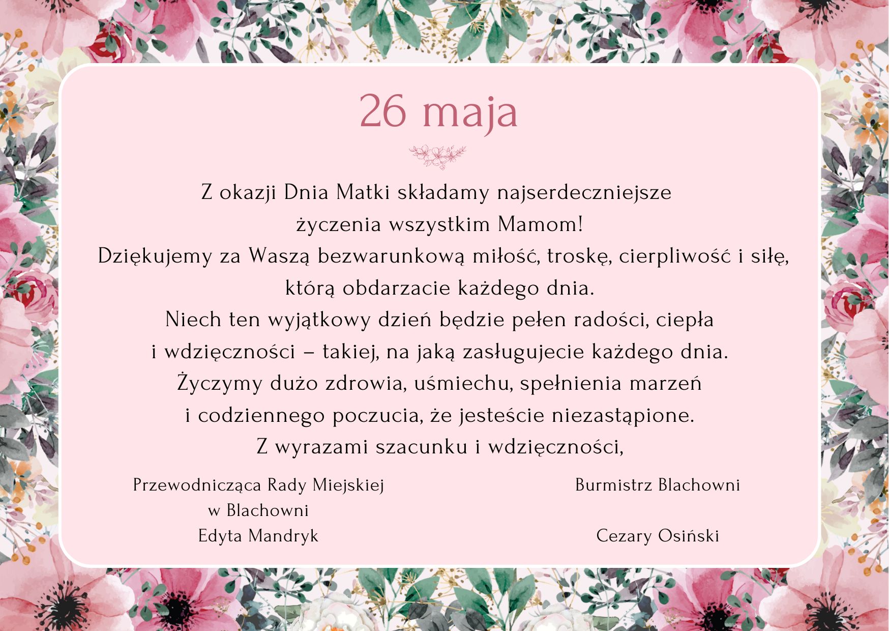 Dzień Mamy - życzenia