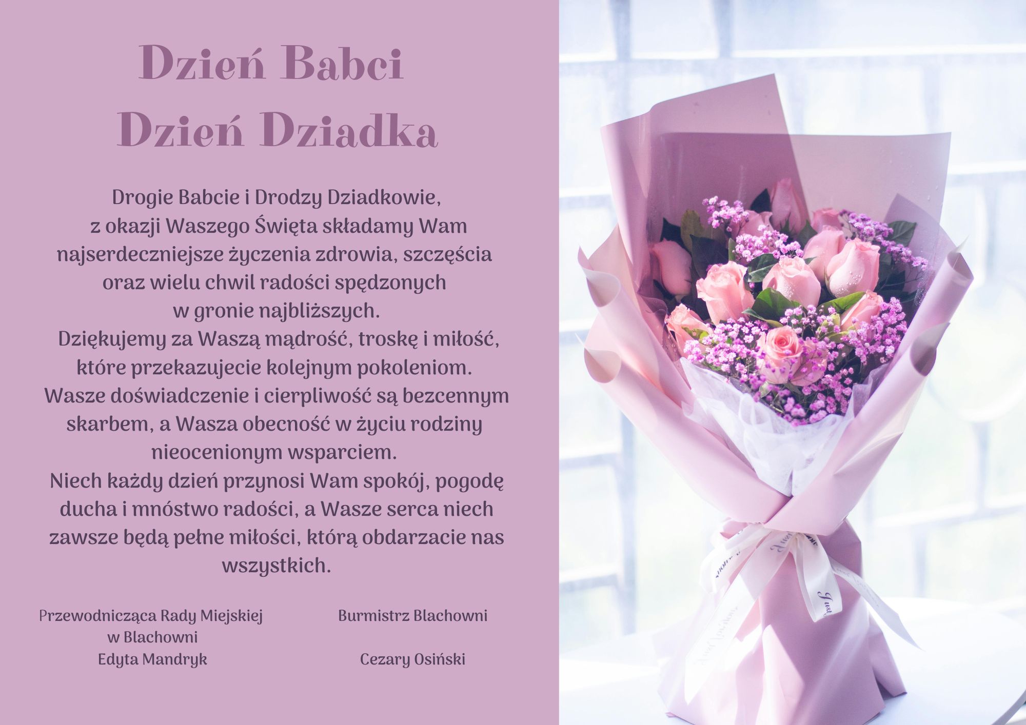 Życzenia z&nbsp;okazji Dnia Babci i&nbsp;Dnia Dziadka