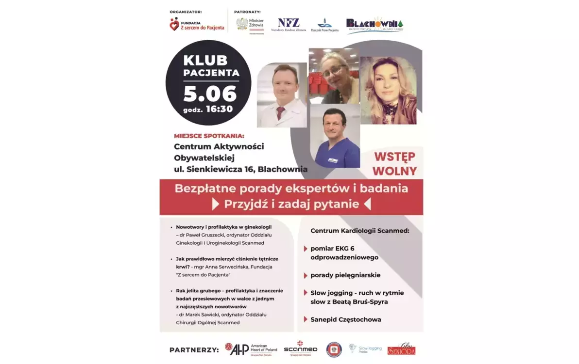 Zdjęcie do Klub Pacjenta - bezpłatne porady ekspert&oacute;w i badania